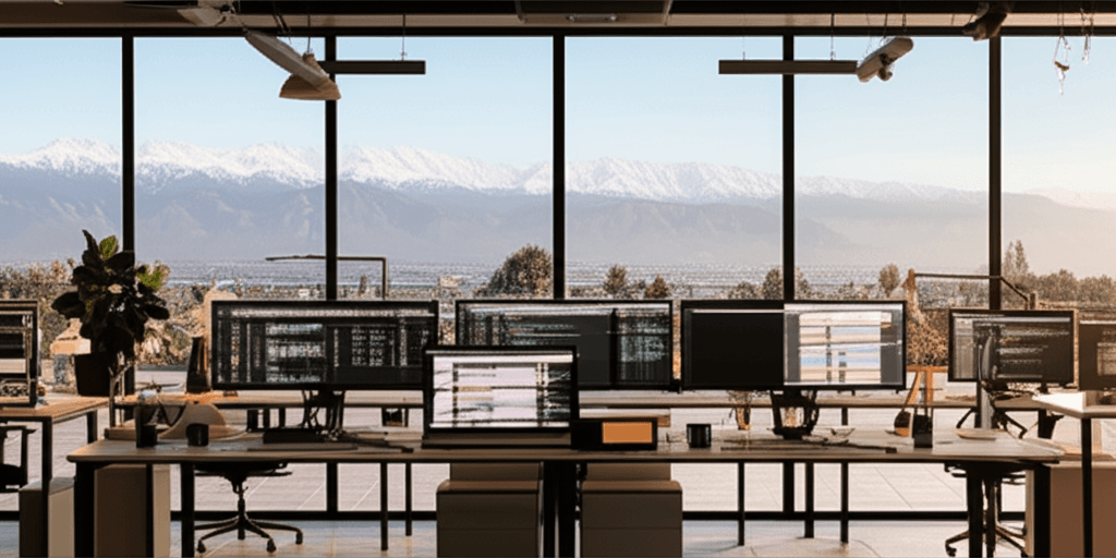 Bureau de développement moderne à Marrakech avec vue sur l'Atlas - React Consulting